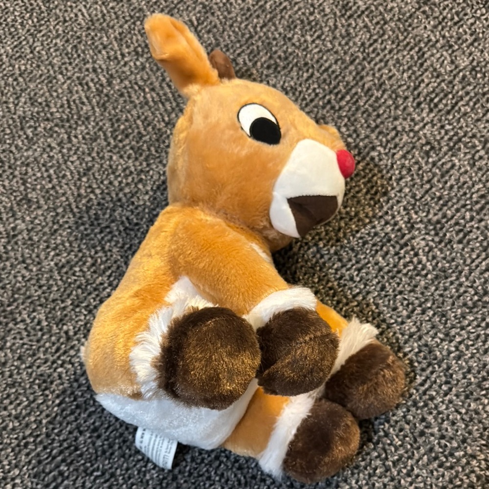 5/$15- Plush Reindeer Toy - Brown and White